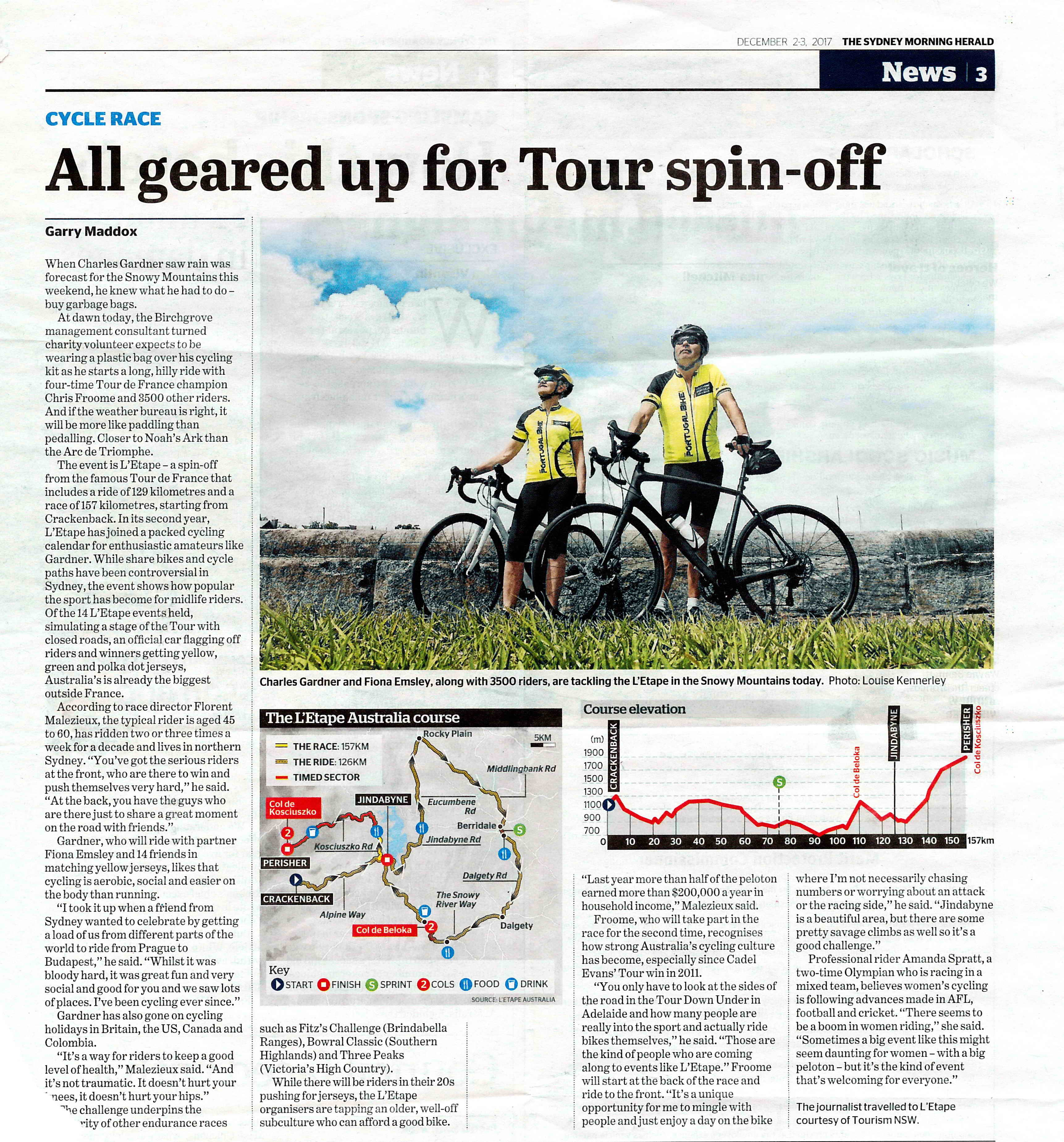 Portugal Bike jerseys on the Sydney Herald