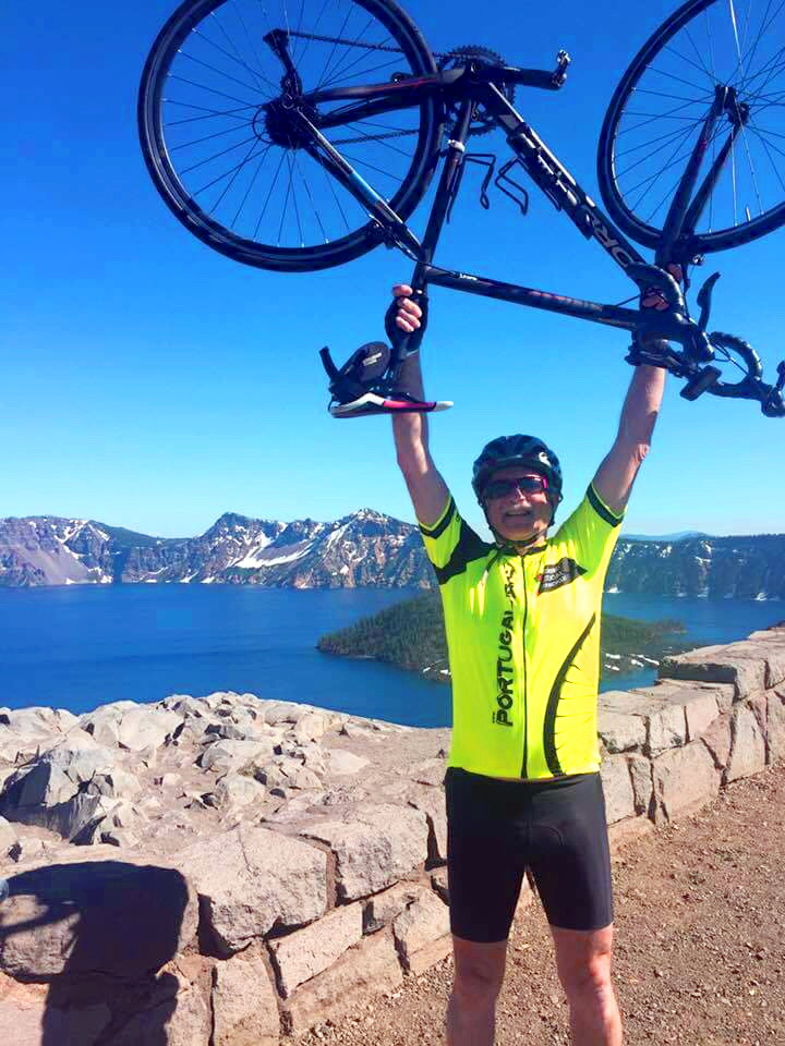 Portugal Bike Tours jersey at Crater Lake