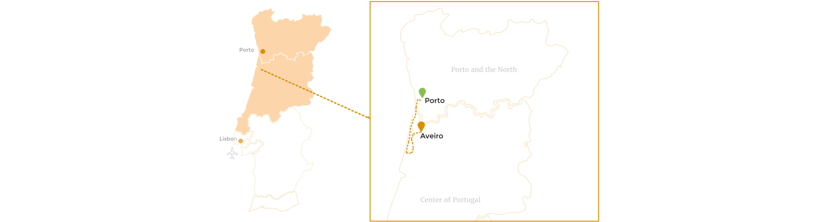 Portugal Bike Tour Porto do Aveito Along Silver Coast Route Map